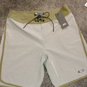 Oakley Olive and Gray Board Shorts